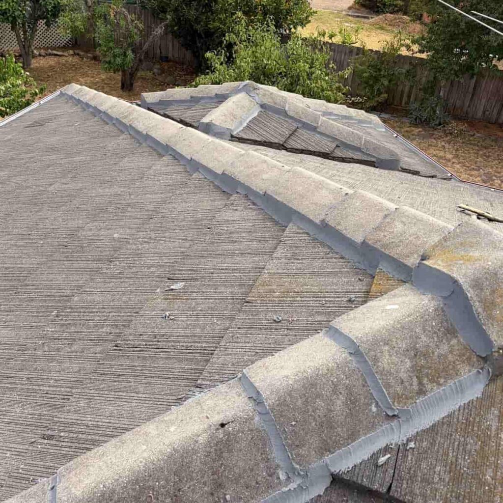 Ridge cap rebedding work example 1 by Barnes Family Roof Plumbing