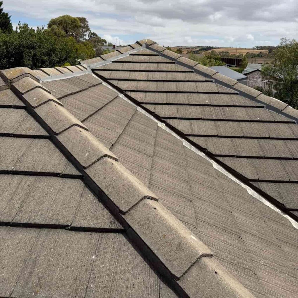 Ridge cap rebedding work example 3 by Barnes Family Roof Plumbing